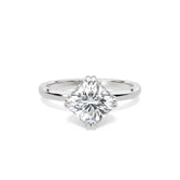 Double Prong Hidden Halo Ring by Allure